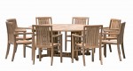 Round Outdoor Teak Drop Leaf 180cm Table