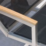 Stainless Steel Textilene Sunlounger 1742