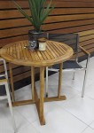 Round Teak 75cm Butterfly Folding Table 2001