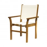 Stackable Teak & Textilene Armchair 1847
