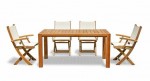 Teak & Textilene Folding Outdoor Armchair 1845