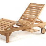 Superior Teak Wheeled Sunlounger 1480
