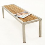 1714 Teak & Stainless Steel 170cm Bench
