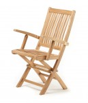 Folding A Grade Teak Narrow Slat Dining Chair