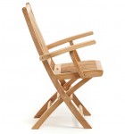 Folding A Grade Teak Narrow Slat Dining Chair