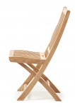 Folding A Grade Teak Narrow Slat Dining Chair