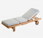 Luxury Teak Sunlounger