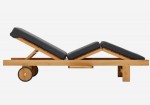 Luxury Teak Sunlounger