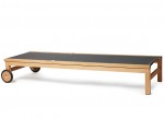 Teak Textilene Luxury Sunlounger