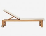 Luxury Teak Sunlounger