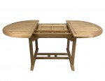 Outdoor Teak Oval Extension Table 120to180cm 760C