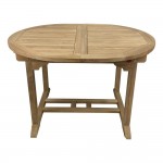 Outdoor Teak Oval Extension Table 120to180cm 760C