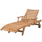 Teak Luxury Sunlounger