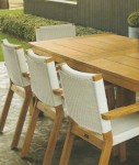 Teak & Poly Wicker Dining Chair